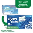 thumbnail image 2 of EXPO Dry Erase Markers, Low Odour Ink, Blue, Fine Tip, 12 Count, 2 of 7