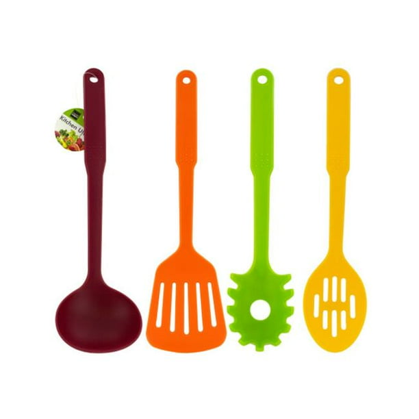 Bulk Buys HW75348 Colored Plastic Kitchen Utensil, 48 Piece Walmart