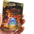 thumbnail image 2 of Tarjeta de Metal de 10000 puntos en inglés Vmax Gx Pokemon, tarjetas de Metal Pikachu Charizard, edición limitada de juego dorado, regalo para niños, 2 of 6