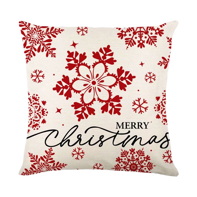HEVIRGO Christmas Pillowcase Decorative Comfortable Washable Protective Hidden Zipper Throw Pillow Cover Home Decor for Office