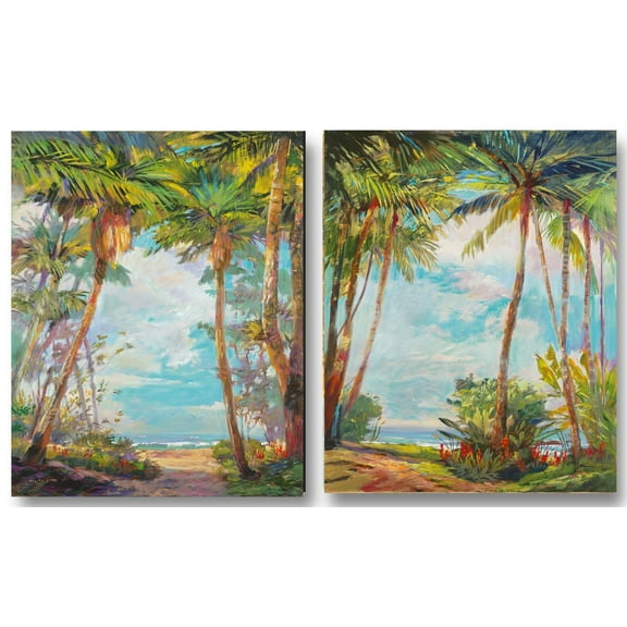 Path To Paradise; Beautiful Jungle Path to Lovely Tropical Beach Poster; Two 11X14 Poster Prints