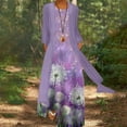 thumbnail image 2 of Summer Dresses for Women Casual, Womens Plus Size Summer Dresses Flowy Floral Print Two-Piece Set Dress Crewneck Sleeveles Dress Cadigan for Wedding Guest, 2 of 6