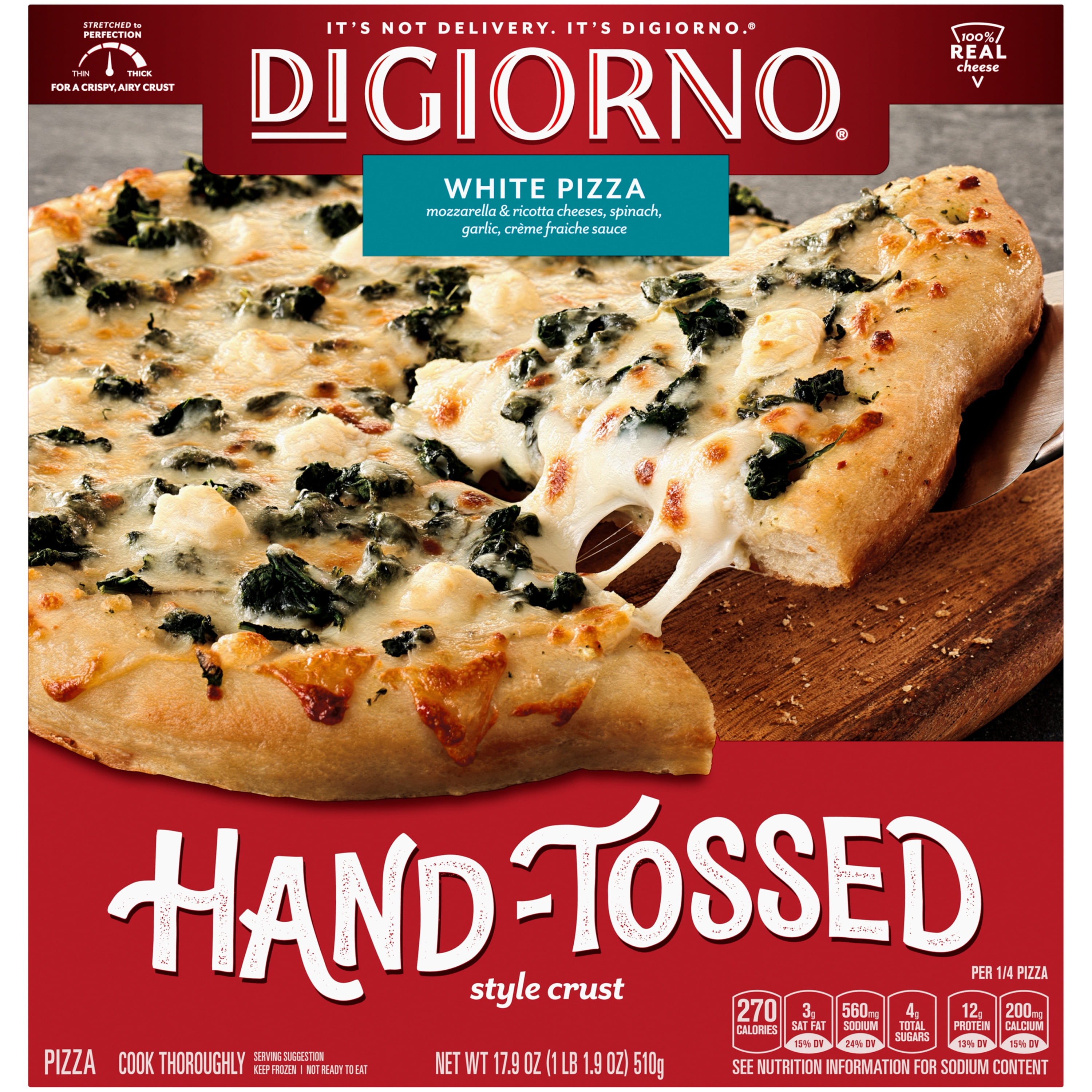 DIGIORNO HandTossed Style Crust White Frozen Pizza