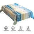 thumbnail image 6 of 60x84inches Tropical Ocean Beach Tablecloth Blue Sky White Cloud Sea Waves Nature Scenic Table Cloth Waterproof and Stain Resistant Table Cover for Dining Room Kitchen Themed Party Decor, 6 of 7