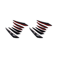 thumbnail image 2 of Universal Pvc Car Front Bumper Lip Protector Rear Diffuser Auto Spoiler Splitter Wing Protection Guard 12PCS,12 * Bumper Lip Protector Diffuser,black, 2 of 5