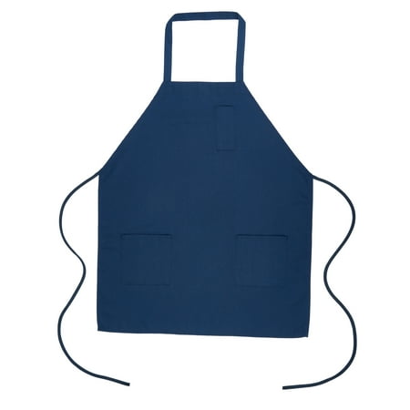 Restaurantware-Chef 101 Bib Aprons 100 Server Aprons With 3 Pockets - Mid-Length Machine Washable Black Polyester Unisex Apron For Hotel Bar Cafe Salon Restaurant Spa Florist And More