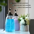 thumbnail image 3 of Glass Liquid Laundry Detergent Dispenser, 2x50oz Farmhouse Mason Jar Style Refillable & Reusable Laundry Bath Dish Soap Storage Containers, 3 of 8