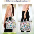 thumbnail image 4 of FORMRS Womens Corduroy Tote Bag Crossbody Shoulder Handbag with Pocket, Blue Triangles, 4 of 7