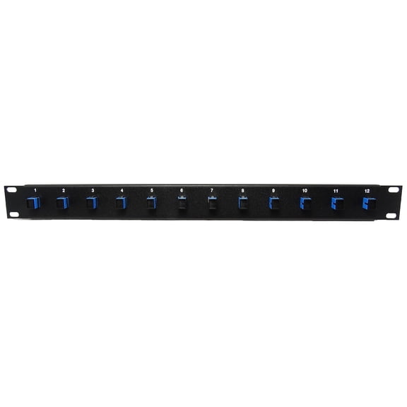 12 Port SC Simplex Fiber Optic Cable Patch Panel Singlemode (Loaded 1u) 19"