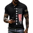 thumbnail image 2 of Evdexr 250 Anniversary Usa Polo Shirts for Men Patriotic Short Sleeve Shirts 4th Of July Button Down Red Blue and White T Shirts 1776 2026 Loose Fit Golf Tops Black 3XL, 2 of 4