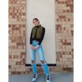 thumbnail image 3 of Women Cropped Puffer Vest Stand Collar Sleeveless Zip Up Padded Gilet Outerwear, 3 of 6