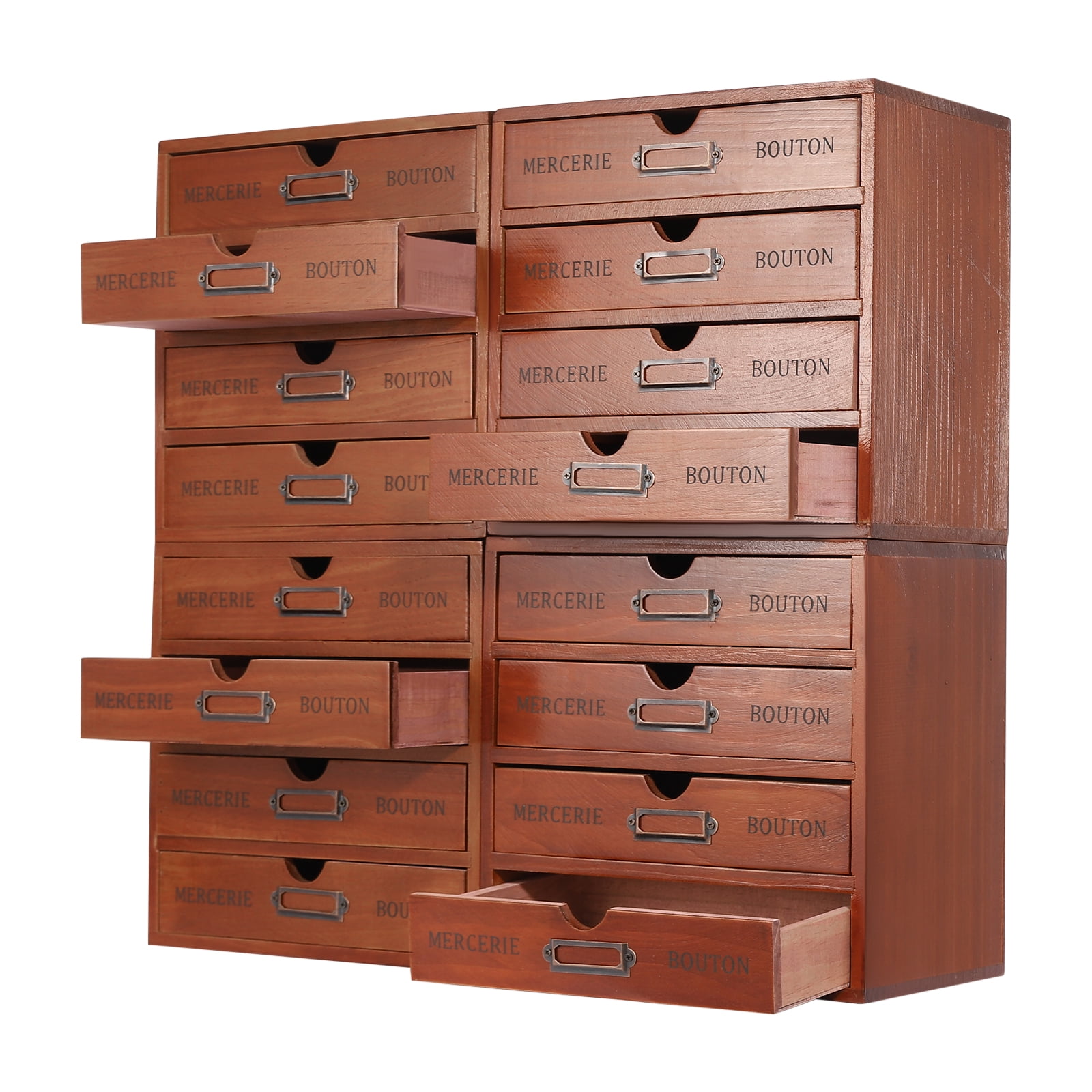 Dwellnix 16-Drawer Organizer Set, Space-saving Drawer Organizers, Ready-to-Use 4-Piece Drawer Organizer, for Living Rooms and Bedrooms