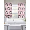 thumbnail image 6 of Cute Bow Cow Sheer Curtains 45 Inches Length 2 Panels Set, Window Sheer Curtains for Living Room/Bedroom, Pink Buffalo Plaid Farmhouse Cute Animals Light Filtering Rod Pocket Curtain 52''x45''x2, 6 of 8