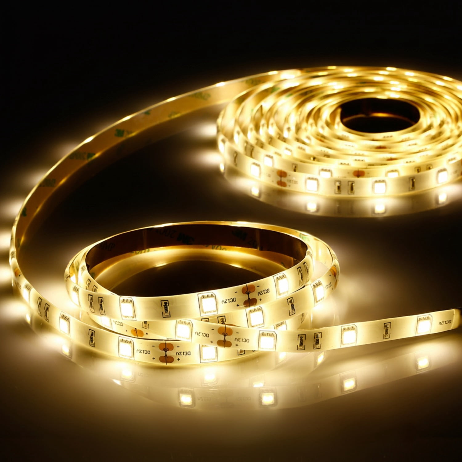 16.4 ft LED Strip Lights with Remote Control, Flexible Tape Light, IP65 Waterproof Lighting Kit, 3000K Warm White