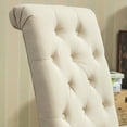 thumbnail image 5 of Habit Solid Wood Tufted Parsons Dining Chair, Set Of 2, Tan, 5 of 9