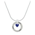 thumbnail image 1 of Delight Jewelry Acrylic 5/16" Navy Blue Heart Joy Ring Charm Necklace, 18", 1 of 4