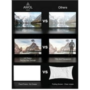 AWOL VISION 180-inch Projector Screen Fixed Frame, 1.3 dB Peak Gain, The Perfect Combo with LTV-2500, 80% Picture Quality Improved, 4K / 8K Ultra HD, Active 3D Wall Mount Projector Screen