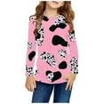 thumbnail image 2 of Jinhomg Kids Boys Girls Causal Tops Fashion 3D Graphic Tees Loose Fit Long Sleeve Tunic Blouse Toddler Funny Birthday Gifts Multicolor 140, 2 of 6