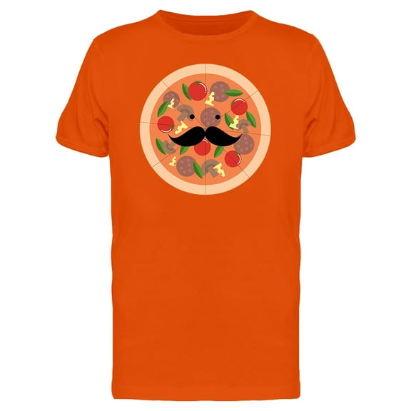 Hipster Pizza With Mustache Tee Men's -Image by Shutterstock