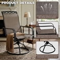 thumbnail image 3 of Decksplore Patio Swivel Chairs Set of 4, Outdoor Dining Chairs High Back All Weather Breathable Textilene Outdoor Swivel Chairs with Metal Rocking Frame for Lawn Garden Backyard Deck, Brown, 3 of 7
