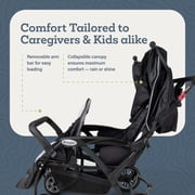 Foundations Gaggle Compass 4-Seat Quad Stroller, Reclining Seats with Canopy, Red