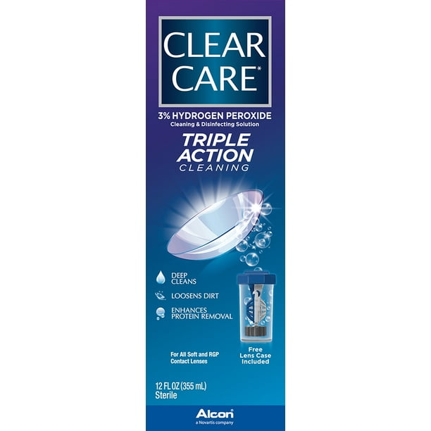 CLEAR CARE Contact Lens Cleaning and Disinfecting Solution, 12 oz
