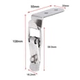 thumbnail image 3 of 90 Degree Buckle Duckbill Hook Lock Office Silver Box Lock Easy Opening, 3 of 10