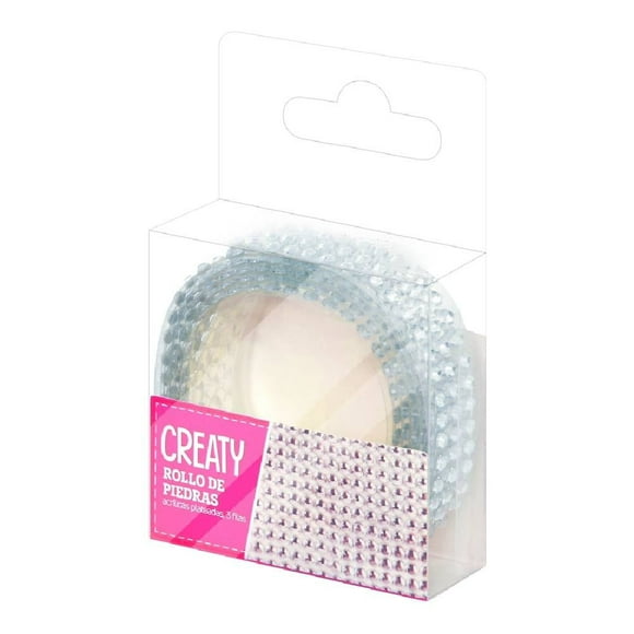 Rollo de Piedras Decorativas Creaty Plateadas