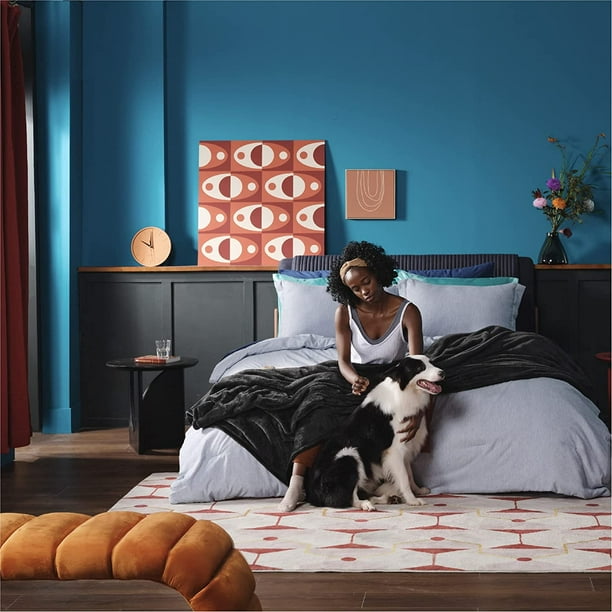 Htooq Fleece Blankets King Size Black Bed Blanket Soft Lightweight Plush Cozy Fuzzy Luxury Microfiber 108x90 Inches Black 108x90 Black 108x90