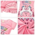 thumbnail image 4 of Jurebecia Nightgowns Unicorn Short Sleeve Sleepwear Nightie Sleepwear Night Sleep Dress Soft Nightgown Princess Pajama Dresses Pink 110 cm 2-3 Years, 4 of 8
