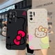 thumbnail image 5 of Funda para OPPO A52 A54 A55 A57 A59 A93 A83 A92S A93S 4G 5G A16 Color Simple funda de silicona líquida arte lineal Hello k-kitty Cat, 5 of 5