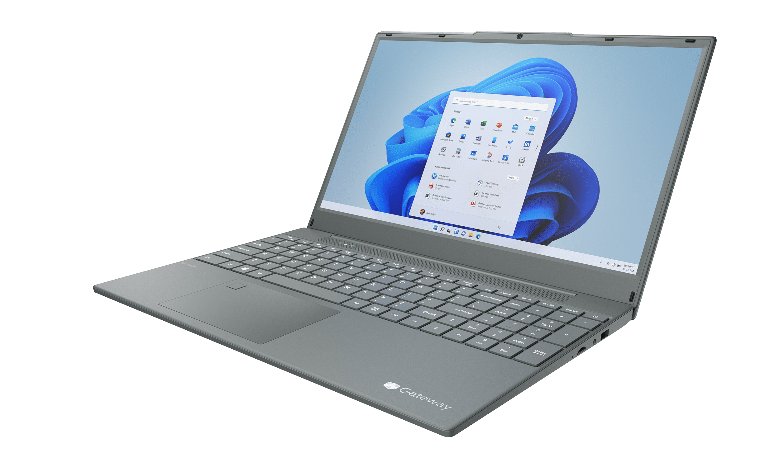 Pre-Owned Gateway 15.6" Ultra Slim Notebook, FHD, AMD Ryzen 7 with Radeon RX Vega 10 Graphics, 512GB SSD, 8GB Memory, Tuned by THX Audio, Fingerprint Scanner, 2MP Camera, HDMI, Windows 11 Home, Charcoal Grey