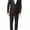 Black, variant on Adam Baker Men's 9-3401 Slim Fit One Button Satin Shawl Collar Tuxedo Suit - Black - 46 Regular