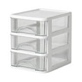 thumbnail image 2 of Transparent Plastic Desktop Storage Box - 2/3/4/5-Layer Drawer Organizer for Stationery, Cosmetics & Office Supplies (14.2x18.3cm) - Shatterproof Design, 2 of 3