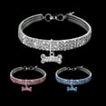 thumbnail image 3 of SPRING PARK Rhinestone Dog Collar, Cute Dazzling Sparkling Alloy Multi Rows Dog Cat Rhinestone Collar Crystal Diamond Pet Dog Puppy Collar, 3 of 7