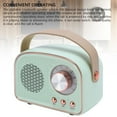 thumbnail image 4 of Altavoz Retro Vintage, Mini Altavoz Inalámbrico Portátil Con Sonido Cristalino, 5.0, Control De Perilla, De Cuero, Auxiliar, Emparejamiento TWS, Tarjeta U-Disk/TF, Soporte, 4 of 7