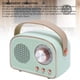 thumbnail image 4 of Altavoz Retro Vintage, Mini Altavoz Inalámbrico Portátil Con Sonido Cristalino, 5.0, Control De Perilla, De Cuero, Auxiliar, Emparejamiento TWS, Tarjeta U-Disk/TF, Soporte, 4 of 7