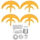 thumbnail image 1 of Wind Turbine Yellow Lantern Shape Double‑Layer 4 Blade Power Generator Components 600W24V, 1 of 5