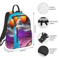 thumbnail image 2 of Fotbe Lizard With Sunglasses Colorful Mochila Ligera para Hombres y Mujeres - Duradera y Resistente al Agua, Ideal para Escuela, Trabajo, Viajes y Uso Diario, 2 of 7