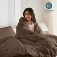 thumbnail image 5 of Bare Home Luxury Duvet Cover and Sham Set - Premium 1800 Collection - Ultra-Soft - California King, Cocoa, 3-Pieces, 5 of 10
