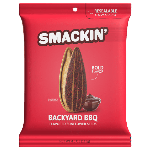 SMACKIN' Sunflower Seeds, Backyard BBQ, 4 oz Resealable Bag