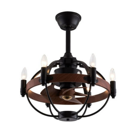 

ChicCrest Rustic Industrial Farmhouse Ceiling Fan ChicCrest Metal Chandelier with