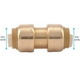 thumbnail image 3 of SharkBite U008LFA Lead-Free 200 PSI Brass Coupling 1/2 x 1/2 Dia. in. Push, 3 of 3