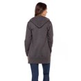 thumbnail image 5 of Women Zip up Hoodies Coat Ladies Fleece Outerwear Long Sleeve Hooded Sweatshirt Char S, 5 of 6
