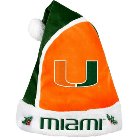 Forever Collectibles NCAA 2015 Santa Hat, University of Miami Hurricanes