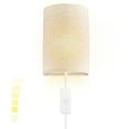 thumbnail image 1 of Yeacher Plug In Wall Sconce Linen Beige 3 Color Temperature E14 Light, 1 of 6