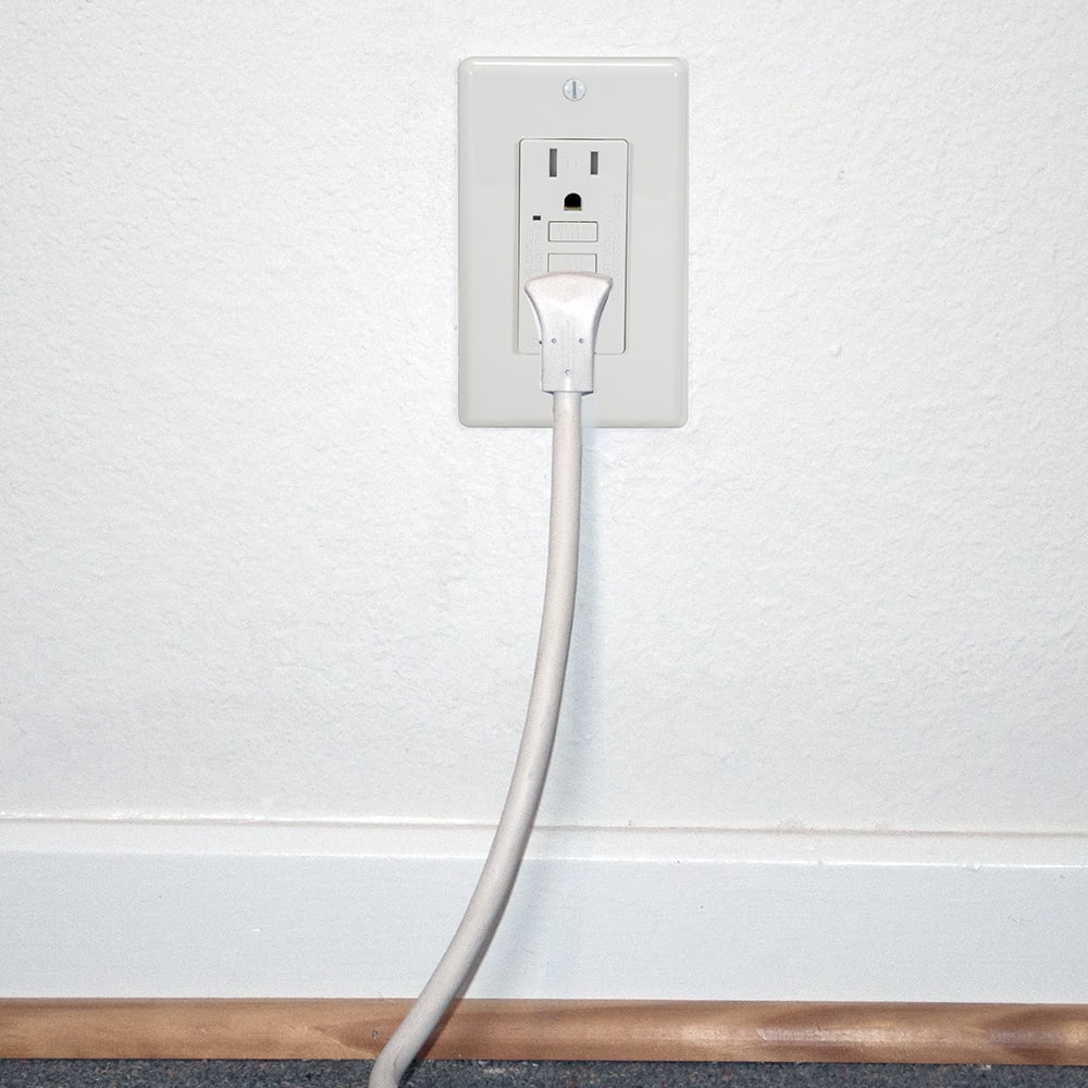 EZ-FLO 62175 Tamper Resistant Self-Test 20 Amp Slim GFCI Outlet with LED Indicator and Wall Plate, White