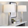 thumbnail image 3 of Maya 27.75" Metal Table Lamps Set of 2, Desk Lamp, Bedside Lamps for Night Stands, Nightstand Lamp, Small Lamp, Small Table Lamps for Living Room Set of 2, White Lamps Set of 2, 3 of 6