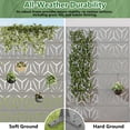 thumbnail image 4 of MAYEERTY Outdoor Metal Privacy Screen 6ft × 4ft Gray, 6-Panel Geometric Y-Pattern Decorative Screen for Garden, 4 of 6