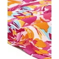 thumbnail image 5 of DARING DIVA Women's Plus Floral Ruffle 3/4 Sleeve Peplum Top 1X Orange, 5 of 6